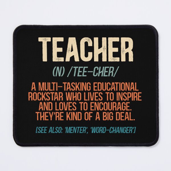 Item preview, Teacher Definition Retro - Multi-tasking Educational Rockstar Inspire Encourage Big Deal designed and sold by Dolphin Graphic.