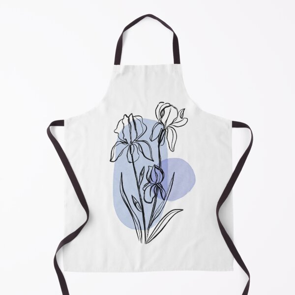 Item preview, Minimalist Iris - Botanical Drawing with Purple Shapes designed and sold by rachelhirst.