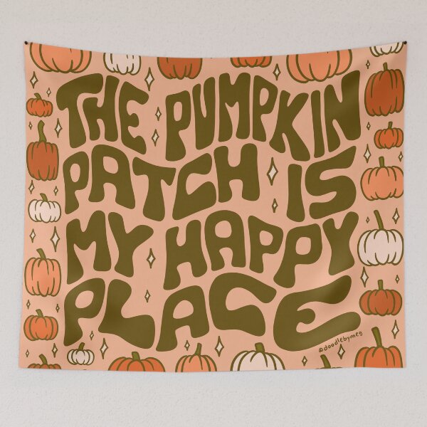 Item preview, The Pumpkin Patch is My Happy Place designed and sold by doodlebymeg.