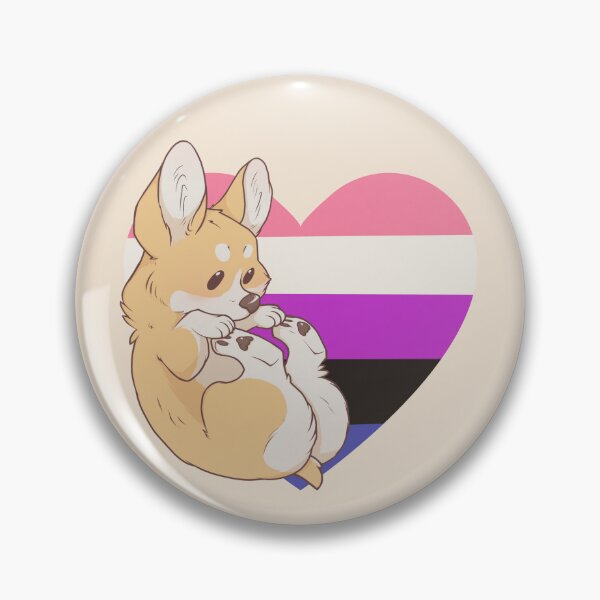 Item preview, Genderfluid Pride Corgi designed and sold by saltuurn.