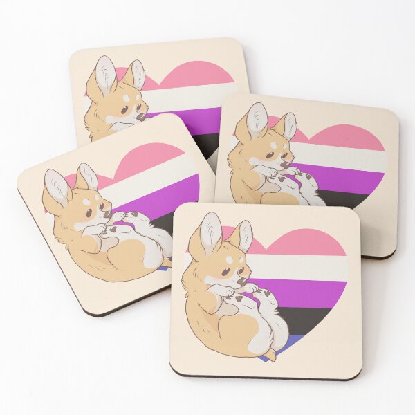 Item preview, Genderfluid Pride Corgi designed and sold by saltuurn.