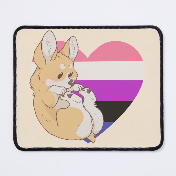 Item preview, Genderfluid Pride Corgi designed and sold by saltuurn.