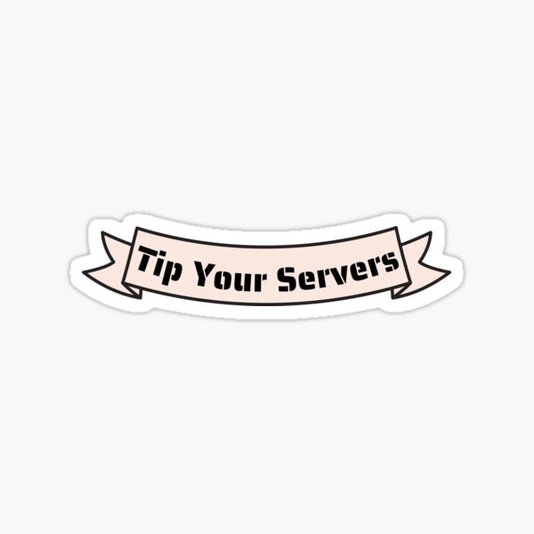 Item preview, Tip Your Servers Simple Pale Ribbon designed and sold by Pink Ribbon.