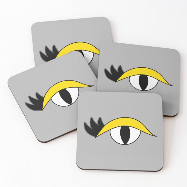 Item preview, Cute cartoon eye with lashes and yellow lid designed and sold by AngelDawnDesign.