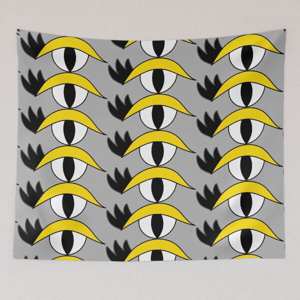 Item preview, Cute cartoon eye with lashes and yellow lid designed and sold by AngelDawnDesign.