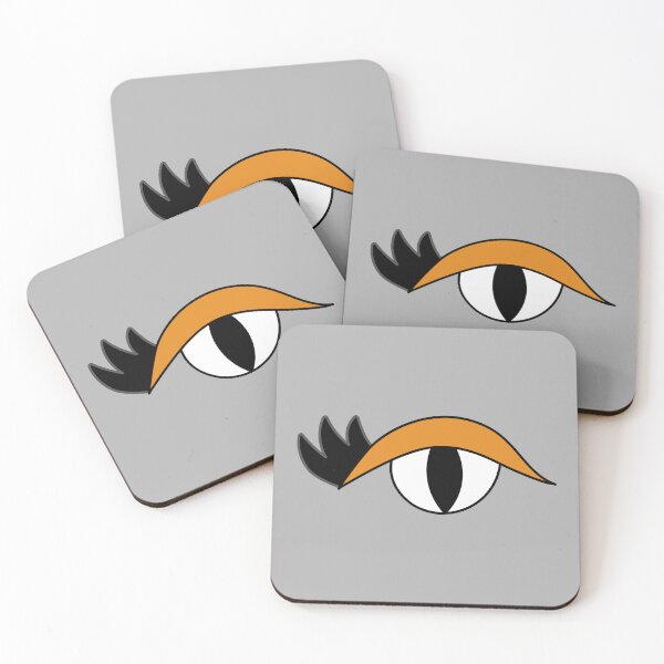 Item preview, Cute cartoon eye with lashes and orange lid designed and sold by AngelDawnDesign.