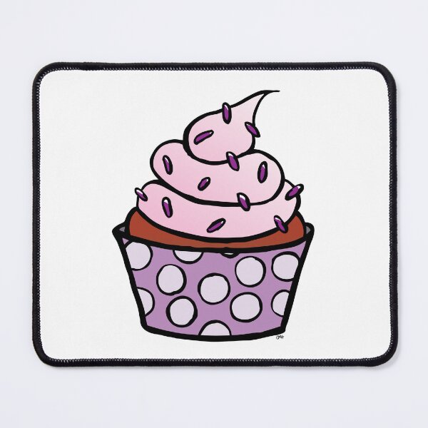 Artikelvorschau, Cupcake mit lila Streuseln entworfen und verkauft von FlyingDodo.