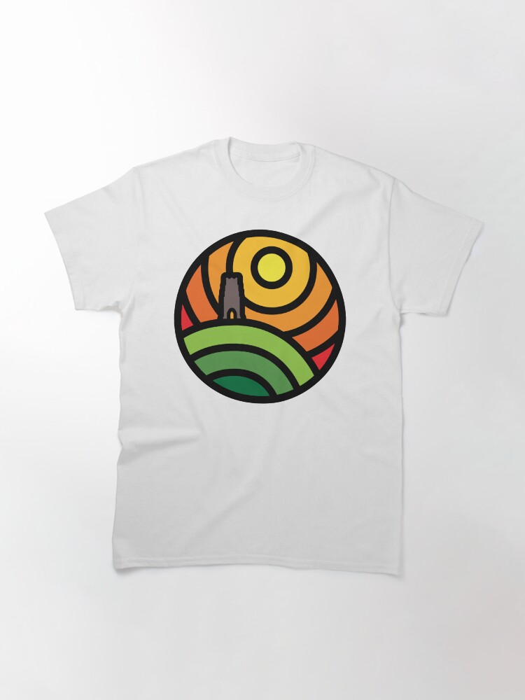 Thumbnail 3 of 7, Classic T-Shirt, Glastonbury Tor Sunset designed and sold by AtticusGreen.