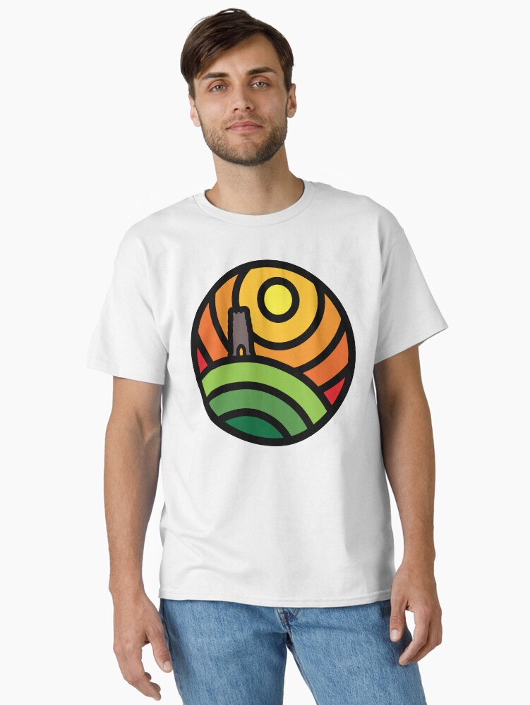 Thumbnail 1 of 7, Classic T-Shirt, Glastonbury Tor Sunset designed and sold by AtticusGreen.