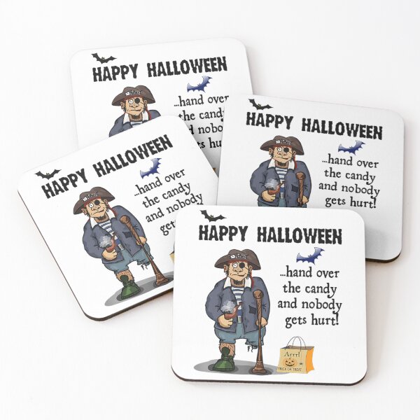 Item preview, Halloween Candy Pirate Captain Flying Bats Treating designed and sold by Borekturecek.