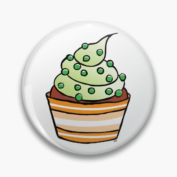 Item preview, Cupcake with Green Pearls designed and sold by FlyingDodo.
