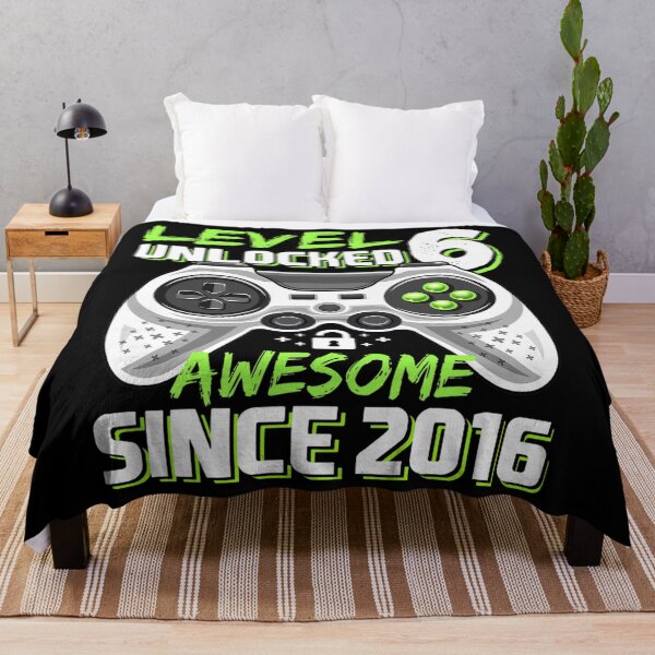 Item preview, Level 6 Unlocked Awesome 2016 Video Game 6th Birthday designed and sold by concretemariach.