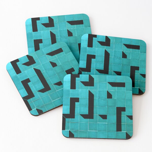 Item preview, PATTERN DESIGN STUDY #94 – Aqua Blue Cube Maze designed and sold by DEL-Productions.