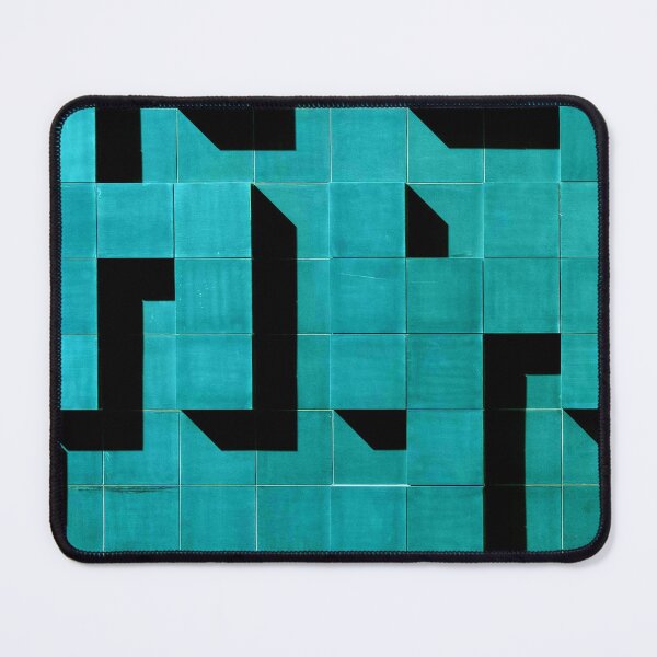 Item preview, PATTERN DESIGN STUDY #94 – Aqua Blue Cube Maze designed and sold by DEL-Productions.