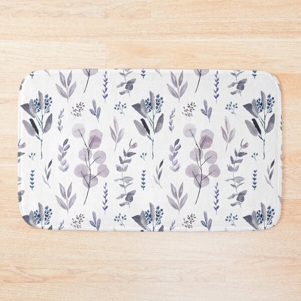 Item preview, Eucalyptus watercolor Purple lineal pattern designed and sold by Anis Illustration.
