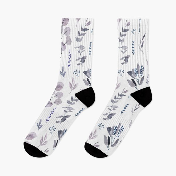 Item preview, Eucalyptus watercolor Purple lineal pattern designed and sold by Anis Illustration.