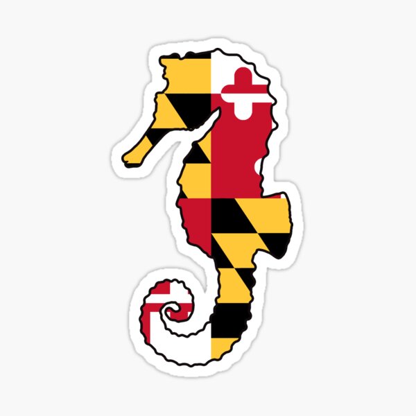 Item preview, Maryland Flag Seahorse designed and sold by VanyaKar.