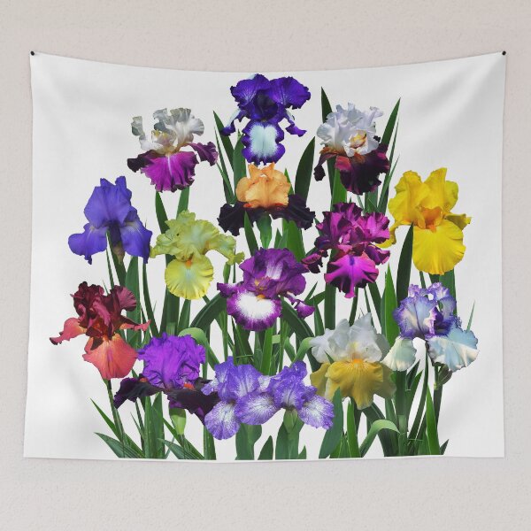 Item preview, Iris Garden On White designed and sold by rvjames.