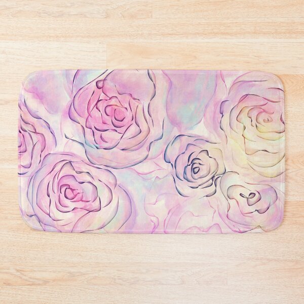 Item preview, Abstract Floral background with pink rose flowers. Watercolor digital painting designed and sold by svetlanna.