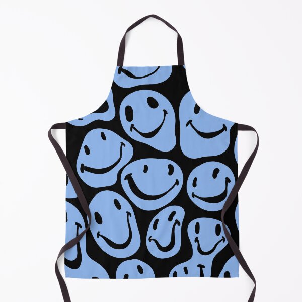 Item preview, Melted Blue Happy Faces Over a Black Background designed and sold by CreativeDelco.