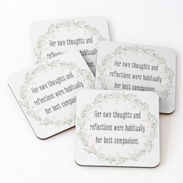 Item preview, Cita de Jane Austen de Mansfield Park - Sus propios pensamientos y reflexiones eran habitualmente sus mejores compañeros. designed and sold by violet-hope.
