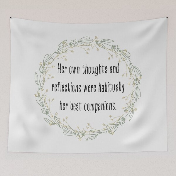 Item preview, Cita de Jane Austen de Mansfield Park - Sus propios pensamientos y reflexiones eran habitualmente sus mejores compañeros. designed and sold by violet-hope.