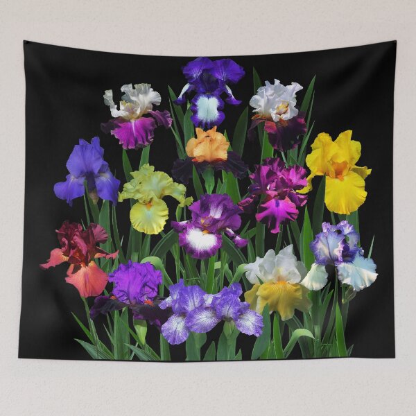 Item preview, Iris Garden On Black designed and sold by rvjames.