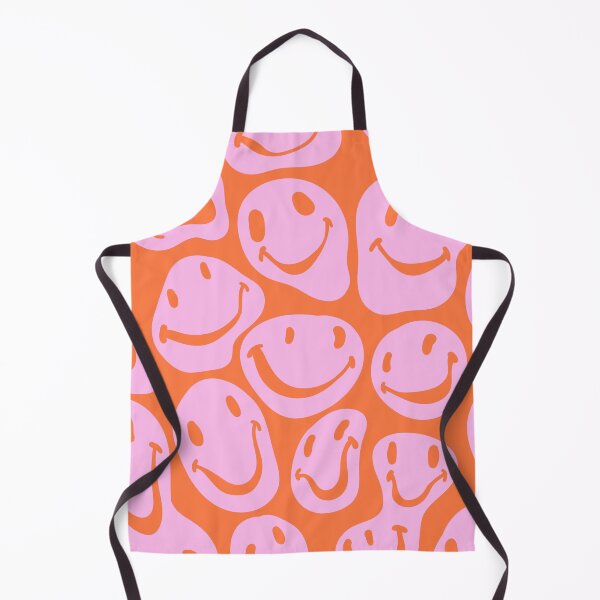 Item preview, Melted Aesthetic Pink Happy Faces Over Orange designed and sold by CreativeDelco.