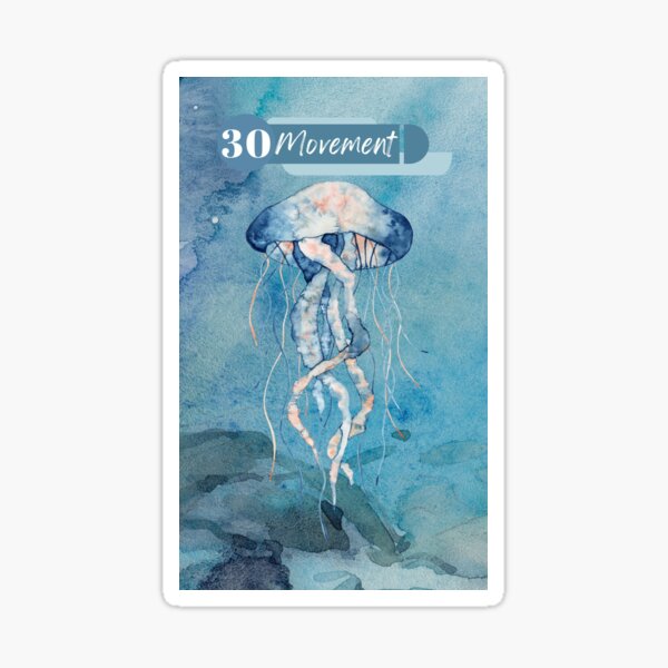 Oracle Card Inspired Art Work - Movement  - Jellyfish - Spirit Animal  Sticker