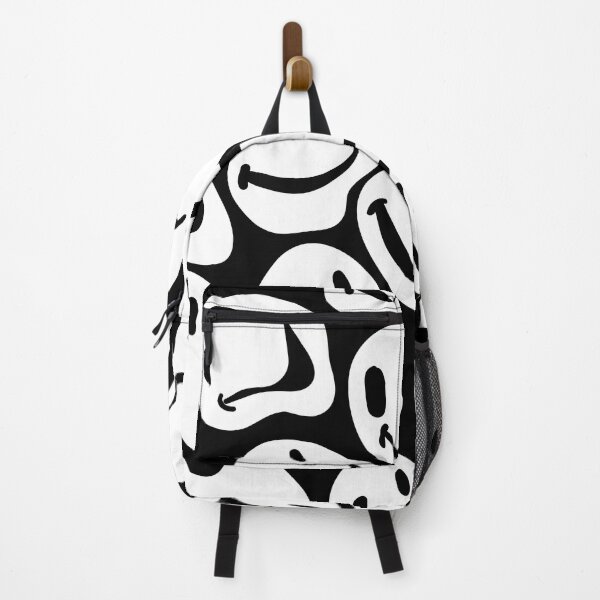 Item preview, Aesthetic White Happy Faces Over a Black Background designed and sold by CreativeDelco.