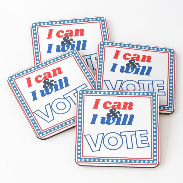 Item preview, I Can & I Will Vote designed and sold by Marvett-World.