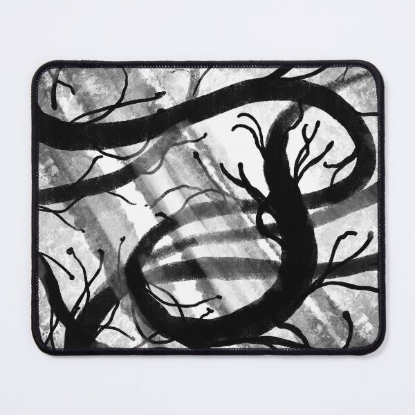 Item preview, Twisting Branches in Sunlight - Abstract Black and White Charcoal designed and sold by jrobinsonart.