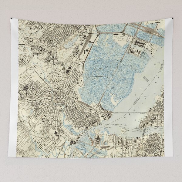 Item preview, Vintage Map of Elizabeth NJ (1947)  designed and sold by BravuraMedia.