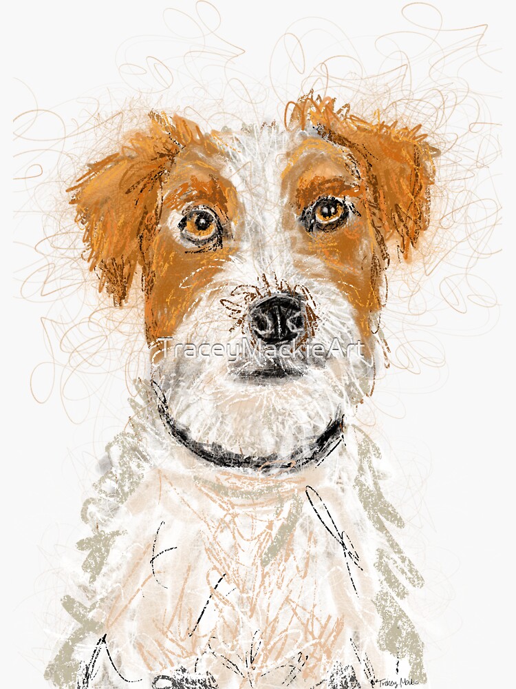 "Jack Russell Love" Sticker for Sale by TraceyMackieArt Redbubble