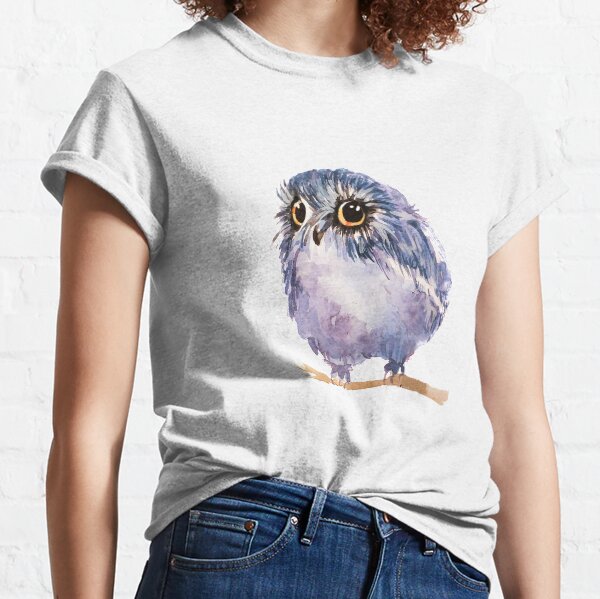 Watercolor Derpy Owl Classic T-Shirt