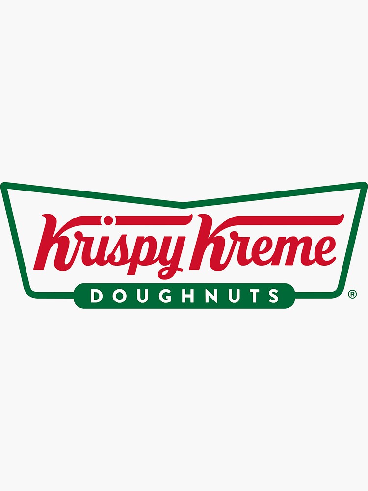 Krispy Kreme Donut Logo Name Brand Sticker For Sale By Kirstiehadler Redbubble