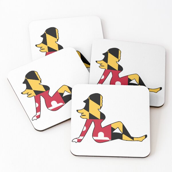 Item preview, Maryland Flag Mud Flap Girl designed and sold by VanyaKar.