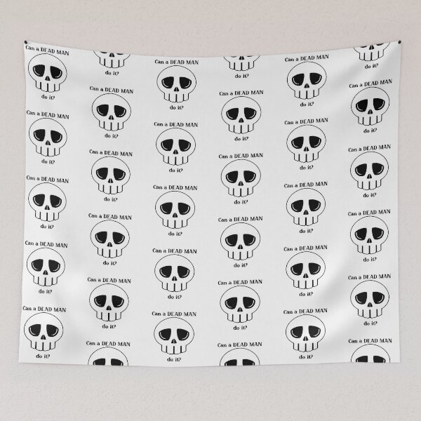 Item preview, Can a Dead Man Do it skull T-shirt designed and sold by Nerdygirlteez.