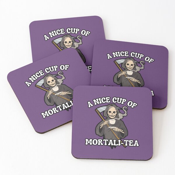 Item preview, Funny - A nice cup of mortali-tea - Purple designed and sold by CreepyCurator.