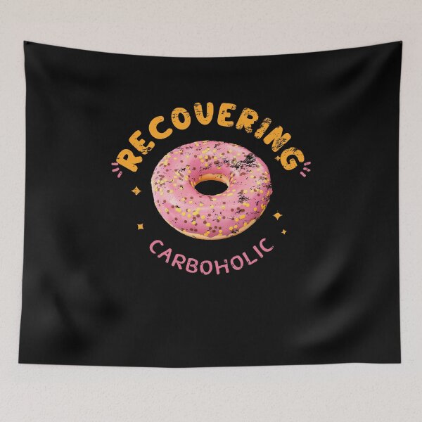 Item preview, recovering carboholic donut junk food men women Retro Vintage designed and sold by Jeangel97.