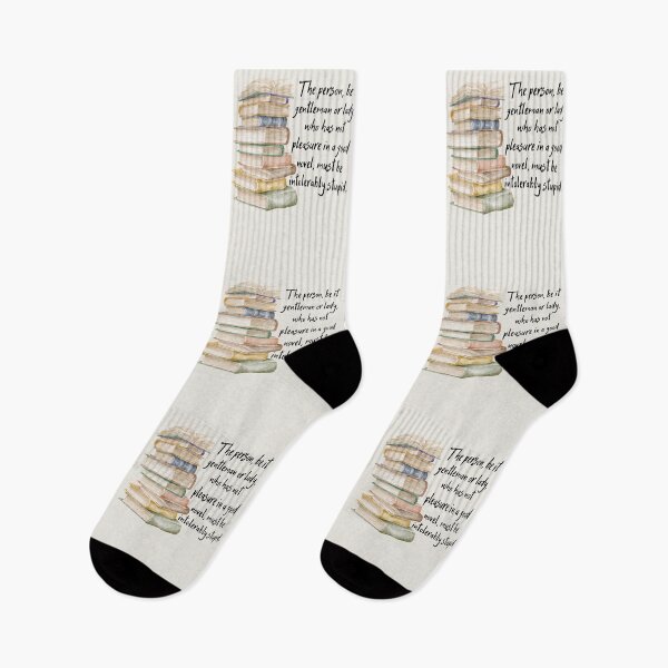 Item preview, Jane Austen Quote Northanger Abbey - The person, be it gentleman or lady, who has not pleasure in a good novel, must be intolerably stupid. designed and sold by violet-hope.