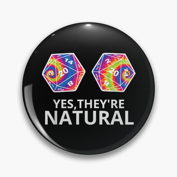 Item preview, Tye Die Yes They're Natural D20 Dice Funny Boob D 20 Gamer W designed and sold by Gabeporte.