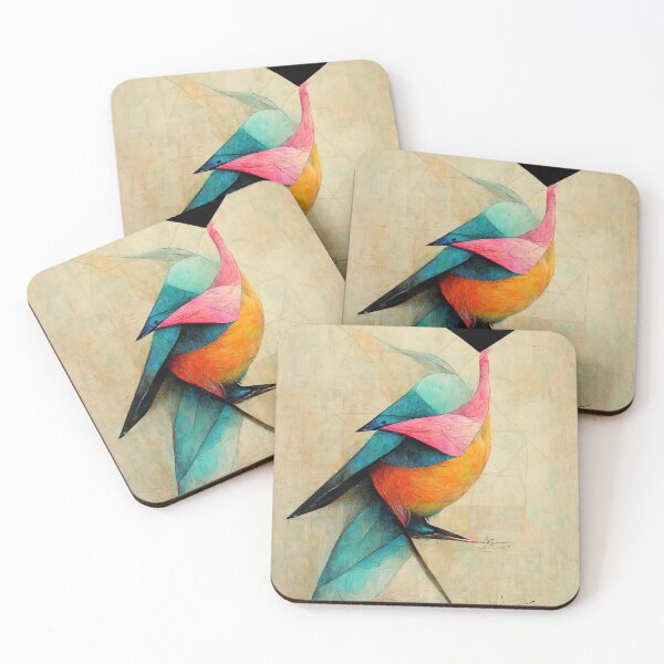 Item preview, Geometric pastel bird designed and sold by Mezma.