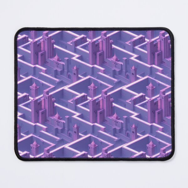 Item preview, Cute Pink Imaginary City Seamless Pattern designed and sold by supercute-cyber.