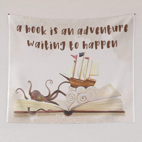 Item preview, A Book is an adventure waiting to happen designed and sold by andysartworks.