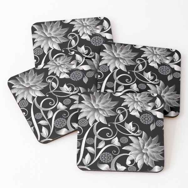 Item preview, Vintage silver flowers designed and sold by FGCART.
