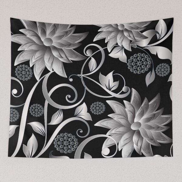 Item preview, Vintage silver flowers designed and sold by FGCART.