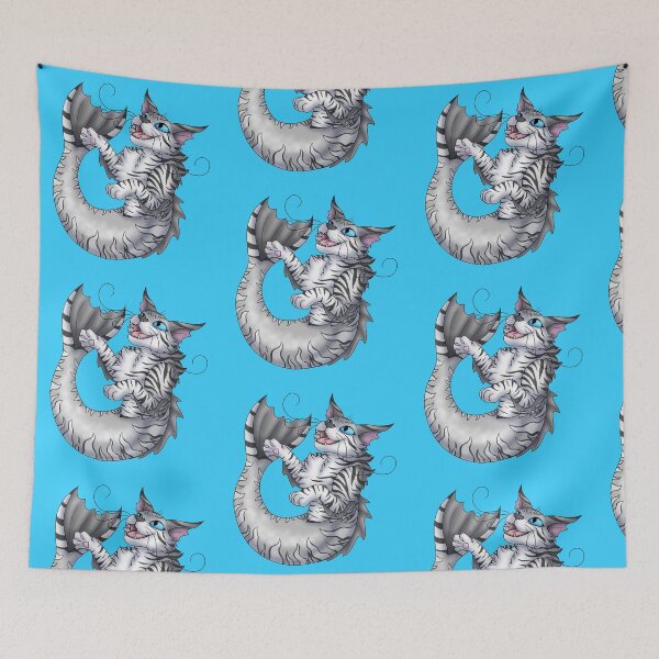 Item preview, Purrmaid: Silver Tabby designed and sold by spyroid101.