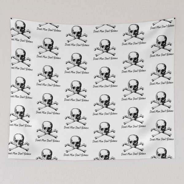 Item preview, Dead Men Dont Behave skull Crossbones T-shirt designed and sold by Nerdygirlteez.