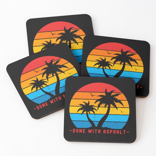 Item preview, Done With Asphalt - Vacay Time, Beach Vibes, Vintage Tropical Sunset designed and sold by Sun Sand & Sea Art.